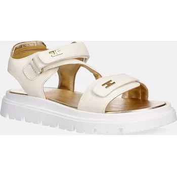 Dívčí sandály Dětské kožené sandály Elisabetta Franchi F4A2.E0586 béžová 01X, EUR 35