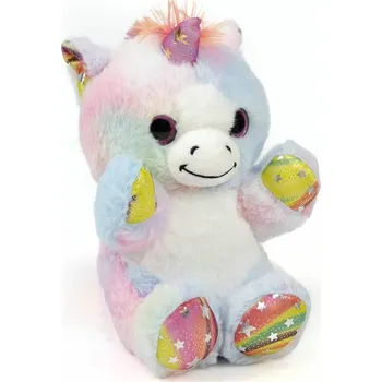 plyšák Alltoys Plyšový jednorožec s hvědičkami 22 cm