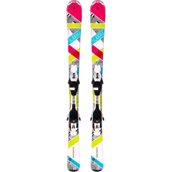 Sjezdové lyže TecnoPro Sweety + TC45 J - bílá/modrá/červená 80