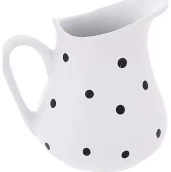 Konvice na čaj ORION Džbán ker. černý puntík 0,53 l bílá