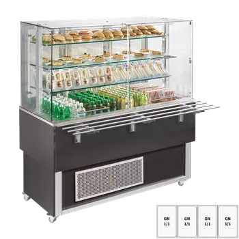 Chlazení Vitrína chladicí GN 4-1/1 spodní kryt, otevírání nahoru, Wenge | REDFOX - ES PLATINUM+ 4W DF