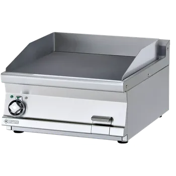 Kuchyňský gril Grilovací deska 59x52 elektrická chromovaná hladká bez podestavby 400 V | RM - FTLT-76ETS