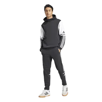 Bavlněná tepláková souprava s kapucí Adidas Squadra 25 Sweat Hoody černo bílá Velikost: 152