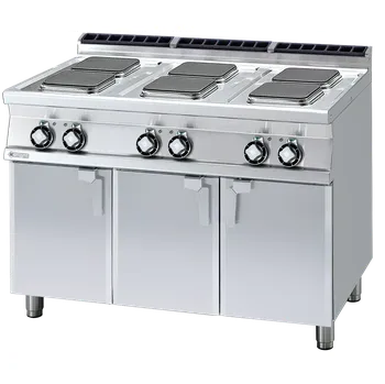 Sporák Sporák elektrický 6x plotýnka s podestavbou 400 V | RM - PCQ-712ET