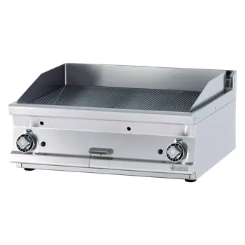 Kuchyňský gril Grilovací deska 76x51 plynová rýhovaná bez podestavby | RM - FTRT-78G