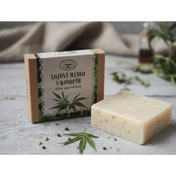 Koupelová kosmetika Přírodní mýdlo Lojové s konopím