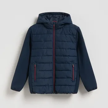 Chlapecká bunda Reserved - Zateplená bunda s&nbsp;kapucí - tmavomodrá - 321IL-59X - 321IL-59X-158