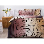 XPOSE® Prodloužené mikroplyšové povlečení NAOMI Exclusive - hnědé 140x220 cm, 70x90 cm, Mikroplyš + Prodloužená možnost vrácení zboží do 50 dnů