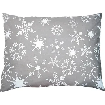 Povlečení XPOSE® Flanelový povlak na polštář JON - šedý 50x70 cm, Flanel + Prodloužená možnost vrácení zboží do 50 dnů