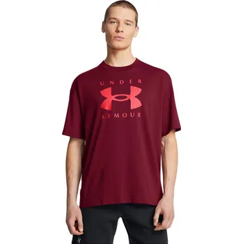 Pánské tričko Pánské tričko Under Armour M HW OS Branded SS velikost L Cardinal / Racer Red