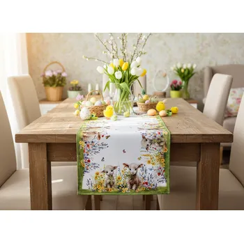 ubrus Velikonoční ubrus - běhoun na stůl SHEEP 40x140 cm Mybesthome