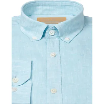 FERATT Pánská lněná košile Caribbean 24 REGULAR tyrkysová Velikost: XXXL