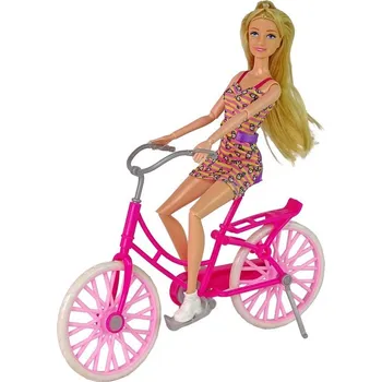 Doplněk pro panenku LEAN Toys 15172 Panenka na kole, růžová