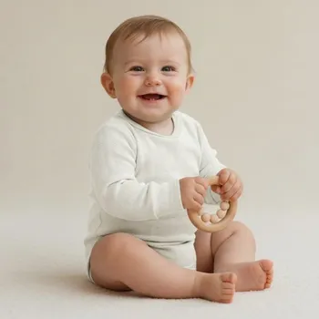 Baby Service Rostoucí body bílá vzor obdélník Babyservice Vel. 68