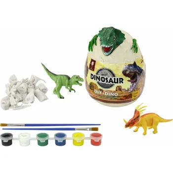 LEAN Toys 19045 Vajíčko s dinosaury k malování DIY, zelené