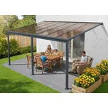 hliníková pergola LANITPLAST WALL 53 antracit + bronz PC