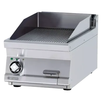 Kuchyňský gril Grilovací deska 39x52 elektrická rýhovaná bez podestavby 400 V | RM - FTRT-74ET