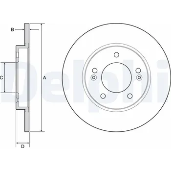 Brzdový kotouč Brzdový kotouč DELPHI BG4949C