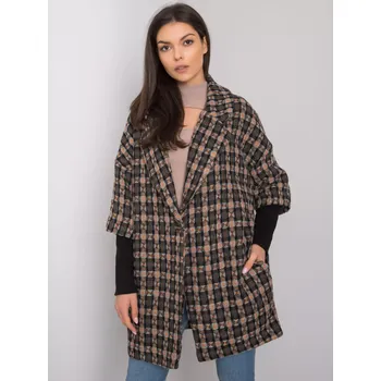 Dámský kabát CHA coat PL 0466.05X šedá černá S/M
