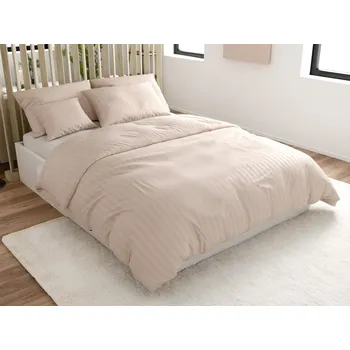 Povlečení Hotelové povlečení z mikrovlákna JASMINE šampaň - proužek 2 cm, hotelová kapsa Rozměr povlečení: 70 x 90 cm | 140 x 200 cm