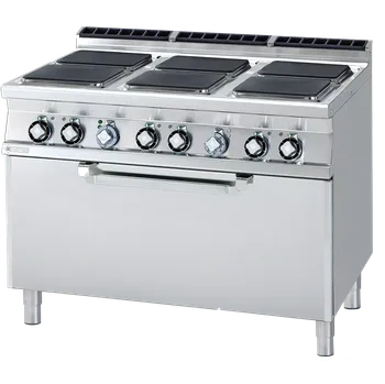 Sporák Sporák elektrický se statickou elektrickou troubou 3x GN 1/1 - 6x plotýnka 400 V | RM - CFQ6-912ET