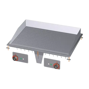 Kuchyňský gril Grilovací deska 75x55 drop-in elektrická chromovaná rýhovaná 400 V | RM - FTRD-68ETS