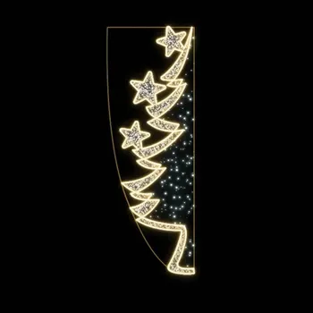 Vánoční stromek 2D LED světelný převěs, 230 V, 96,2 W, ze 2 dílů - chybí rozměr