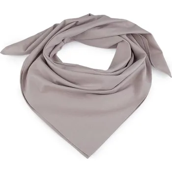 Bavlněný šátek jednobarevný 70x70 cm - 17 šedobéžová