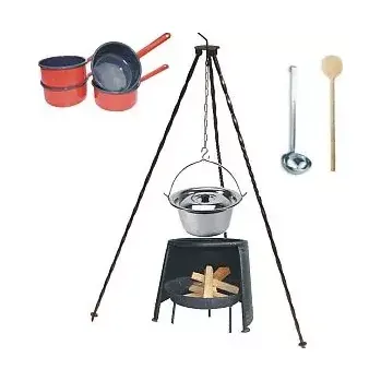 kotlíky Souprava FULL 14 s trojnožkou a závětřím 33 nerez