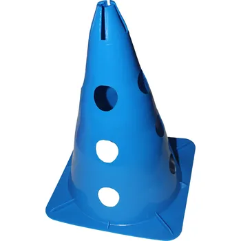 Fotbalová tréninková pomůcka Merc sport Sportovní kužel víceúčelový s otvory – 38cm modrý