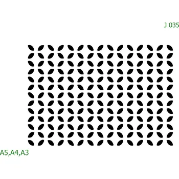 Plastová šablona pro malování - Strukturální vzory - Mřížka (J035) - A5 , Lepící fólie