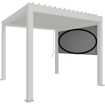 Pergola Biohort ZIP Motorová sluneční clona pro stranu 3m, šedý křemen metalíza (Originální příslušenství Biohort Pergola)