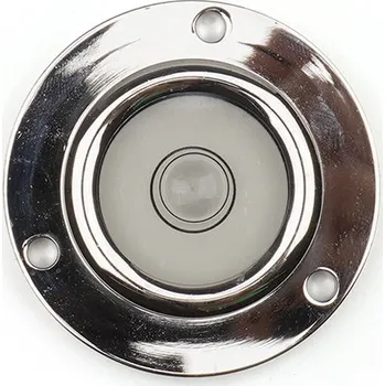 Vodováha Richter | R60 Libela kruhová, v kovové chromované přírubě | 50 mm