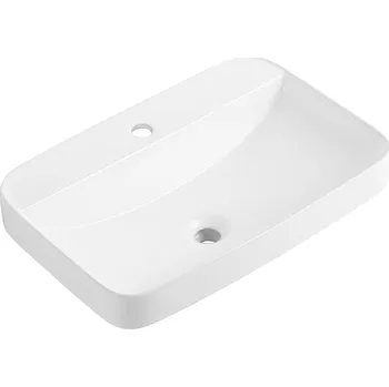 CERANO - Umyvadlo keramické - polozápustné - Vortico - bílá lesklá - 60x40 cm