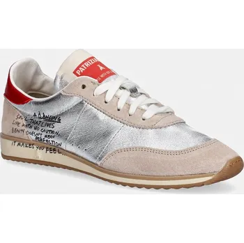 Pánské tenisky Kožené tenisky Patrizia Pepe 8Z0135.L154.FG69 stříbrná SLV, EUR 41
