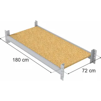 Dílenský regál Police do skladového regálu MGL MAGO HX, délka 180 cm, hloubka 72 cm.