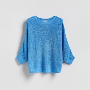 Dámský svetr Reserved - Hladký svetr - světle modrá - 629HO-50X - 629HO-50X-XS