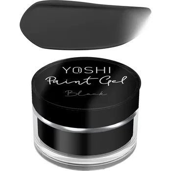Lak na nehty YOSHI Paint Gel: Black; gel pro zdobení (5 ml)