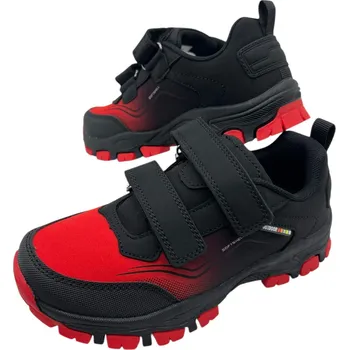 Dívčí tenisky Superun Dívčí červené softshellové tenisky na suchý zip 01 Barva: Červená, Velikost: 36