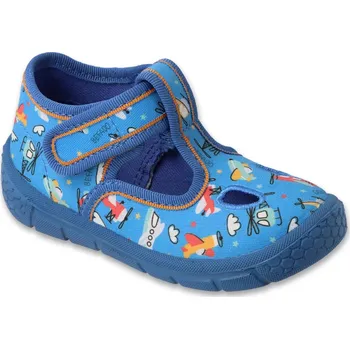 Chlapecké bačkory Bačkůrky botičky Befado Honey 630P022 letecké modré flexibilní lehké vyšší velikost: 23