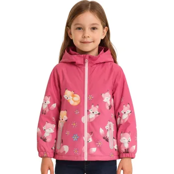 Dívčí oblečení Dívčí TEPLEJŠÍ BUNDA růžová Kugo B3002
