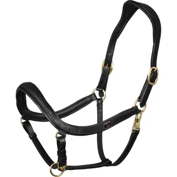 Švédská kožená ohlávka Supreme Černá COB