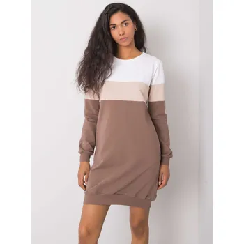 Dámské šaty Šaty RV SK 5869.04 tmavě hnědé XL