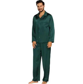 Pánské saténové pyžamo Lukas zelený M