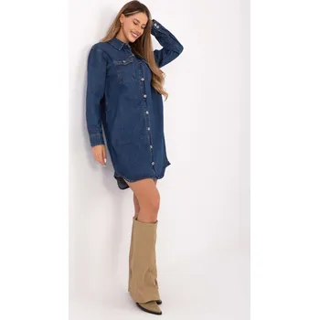 Dámské šaty Šaty D80026BI30469M314 tmavě modré XS