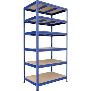 Dílenský regál Regál do dílny Biedrax 50 x 90 x 180 cm, modrý, 6 polic MDF, nosnost 300 kg na polici