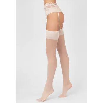 Dámské punčochy Veneziana Calze 15 • 4-L • krémová • punčochy na podvazky 15 DEN