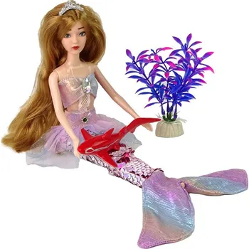Hračka LEAN Toys 13904 Emily panenka mořská víla s doplňky, růžová