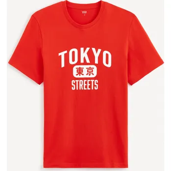 Celio Tričko s potiskem Gextoky 1142739 Červená S