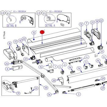 Markýza Thule Zadní kryt 9200 5m V2